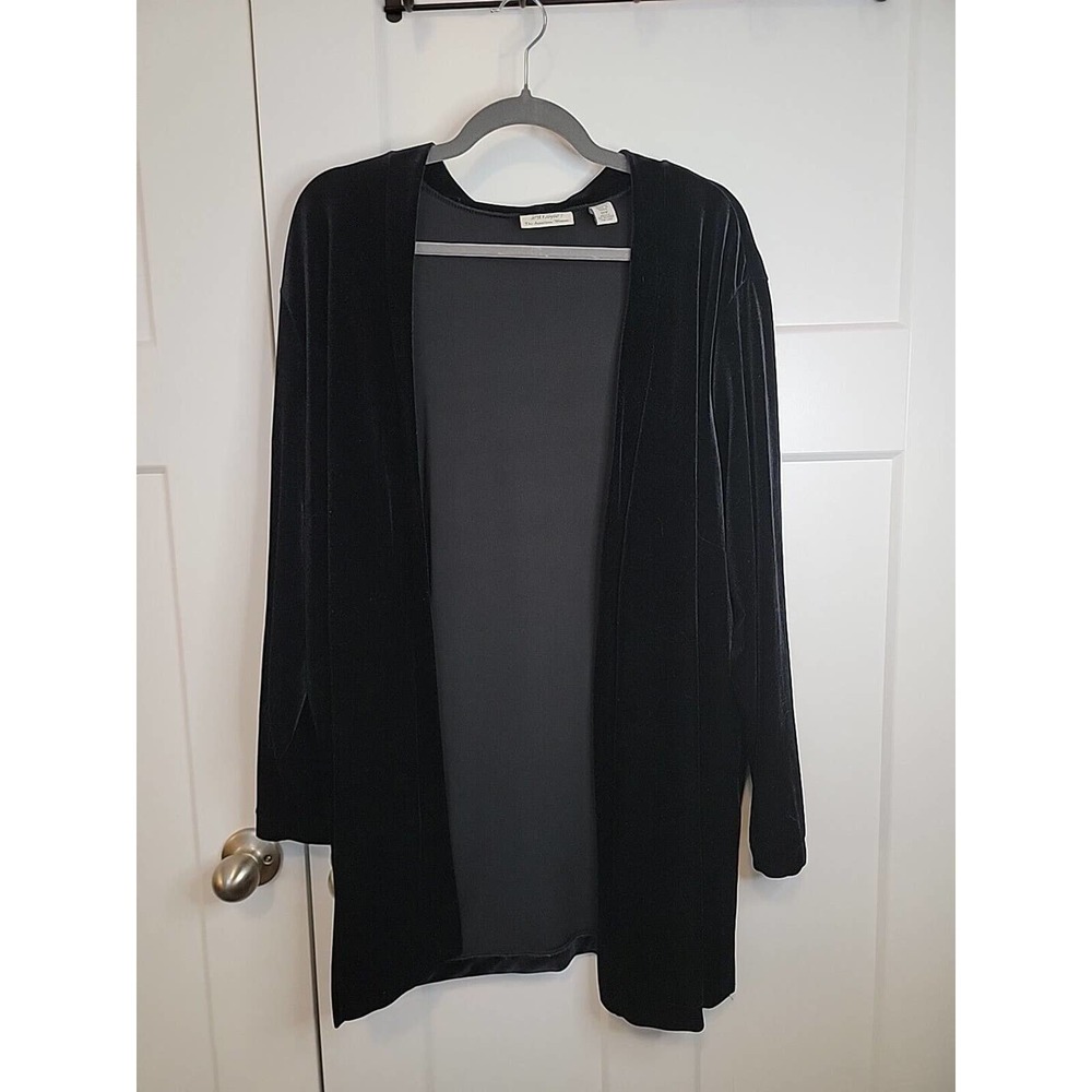 Lord & Taylor Black Velour Cardigan 18W Holidays
